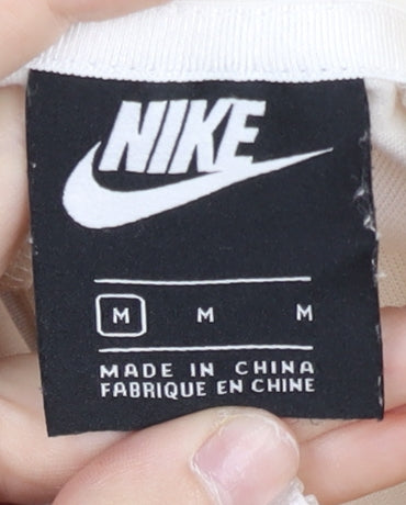 Nike Women’s Beige Full Zip Hoodie Size M Hooded Sportswear