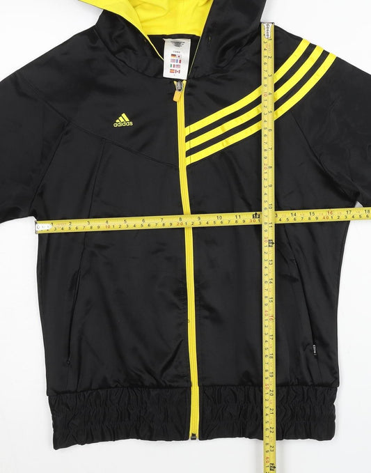 Adidas Women’s Black M Track Jacket Hooded Full Zip Sportswear Size M