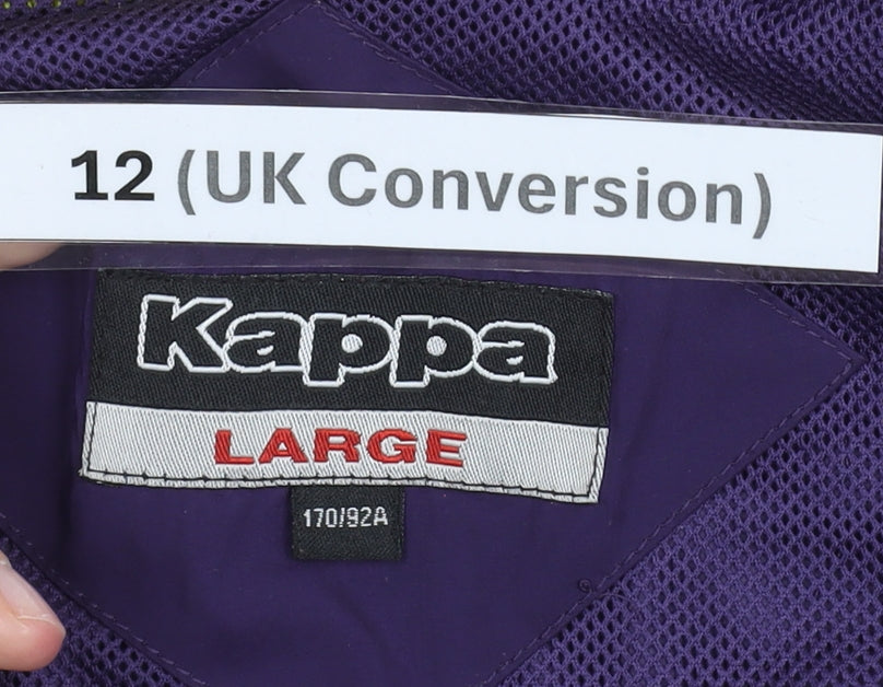 Kappa Women's Purple Size 12 Windbreaker Jacket Hooded Polyester