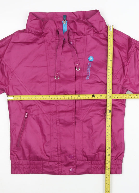Kappa Women’s Pink Track Jacket Size 6 Regular Fit Sportswear