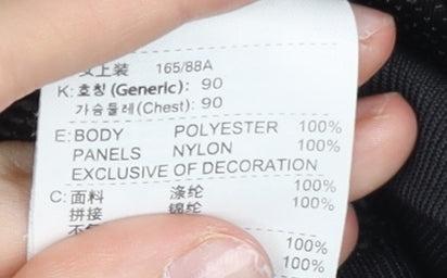 Nike Women’s Black Track Jacket Size 12 Lightweight Full Zip