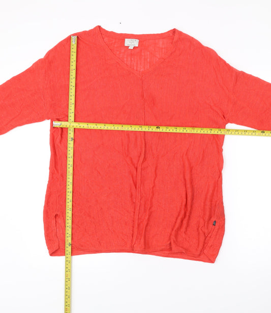 Womens UK Size L Monsoon Red Tunic Blouse