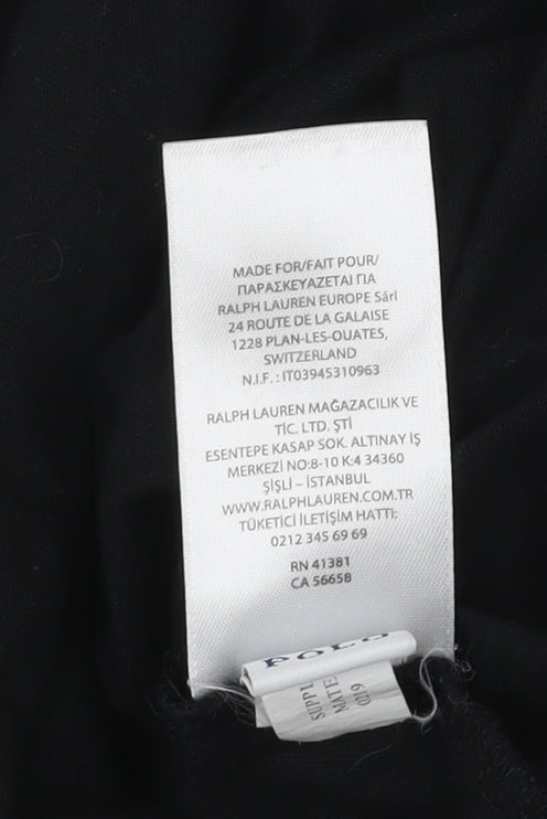 Ralph Lauren Men’s Black V-Neck Cotton T-Shirt Size L Regular Fit