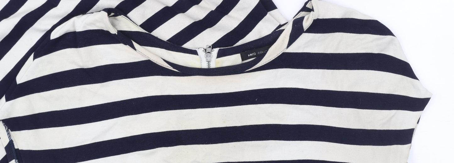 MNG Collection Women’s Navy White Stripe Sheath Dress Size 10