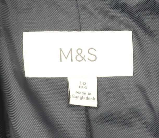 Marks and Spencer Women’s Blue Blazer Jacket Size 10 Regular Notch Lapel