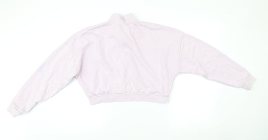 Nike Women’s Pink 1/2 Zip Sweatshirt L Loose Fit Logo Pullover