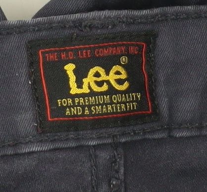 Lee Men’s Blue Chino Daren Zip Fly Trousers W34 L32 Regular Fit