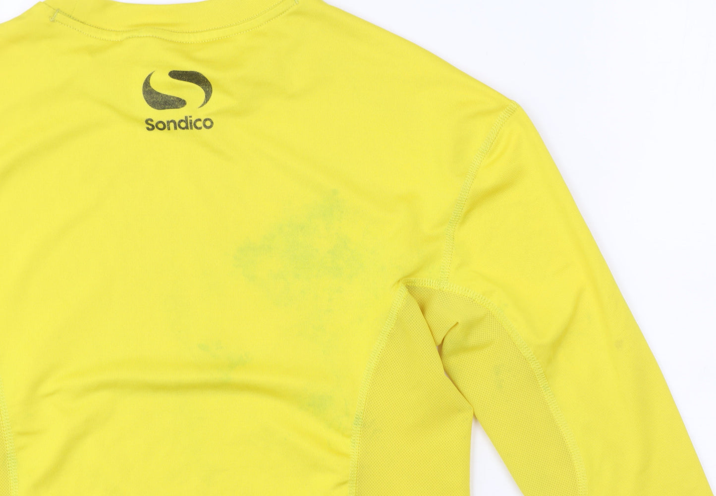 Sondico Men’s Yellow Long Sleeve Compression Top Size S Athletic