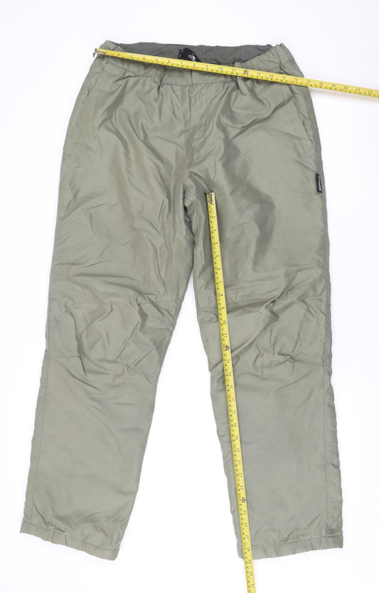 Crane Men’s Green Snow Pants M Insulated Winter Trousers
