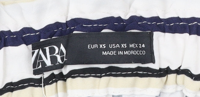 Womens UK Size XS Zara Relaxed Fit CasualTravel Multicoloured Trousers