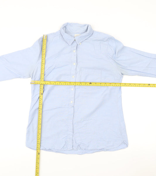 Gap Women’s Blue Cotton Button-Up Shirt Size S Long Sleeve