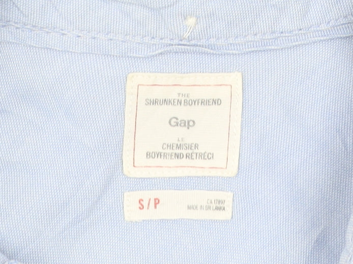 Gap Women’s Blue Cotton Button-Up Shirt Size S Long Sleeve