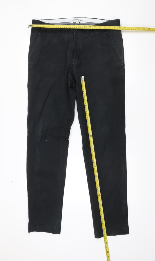 Lacoste Men’s Black Slim Fit Chino Trousers W36 L34