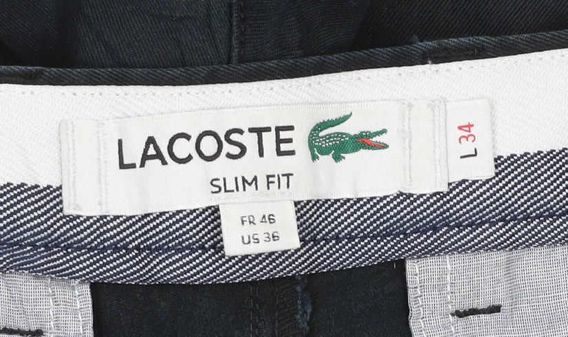 Lacoste Men’s Black Slim Fit Chino Trousers W36 L34