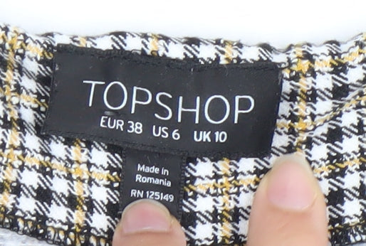 Womens UK Size 10 Topshop Straight & Pencil Tweed Skirt