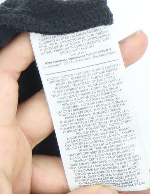 Nike Men’s Black Jogger Sweatpants M Cotton Blend Fleece Activewear