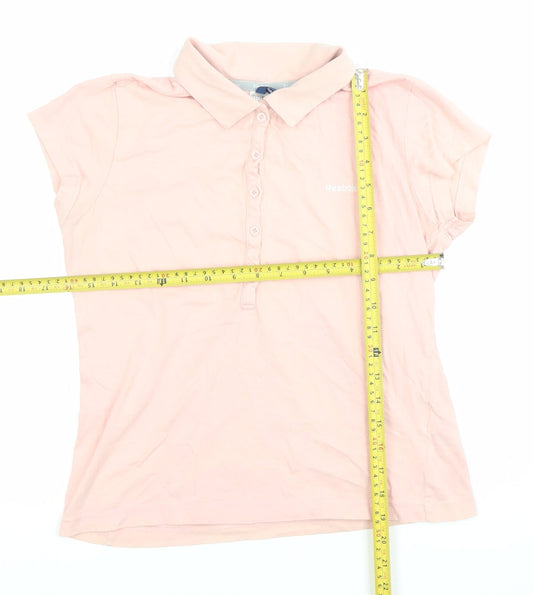 Womens UK Size 10 Reebok Pink Basic Polo