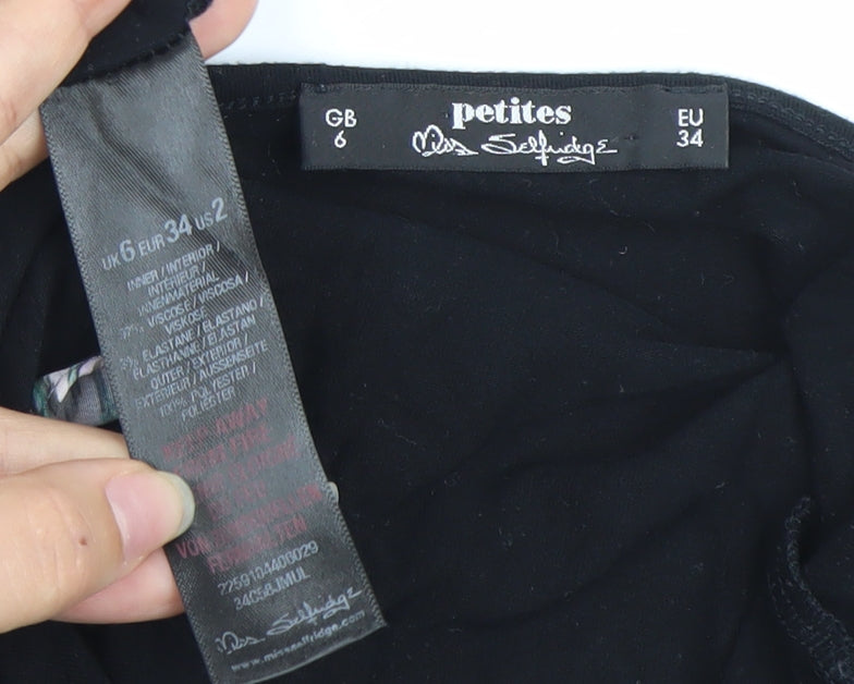 Miss Selfridge Petites Women’s Size 6 Multicoloured Asymmetric Hi-Low Party Dress