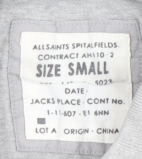 Mens UK Size S AllSaints Grey T-Shirt
