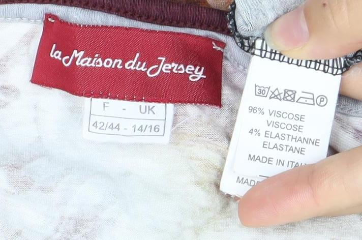 La Maison du Jersey Womens Multicoloured Floral T-Shirt Size 14