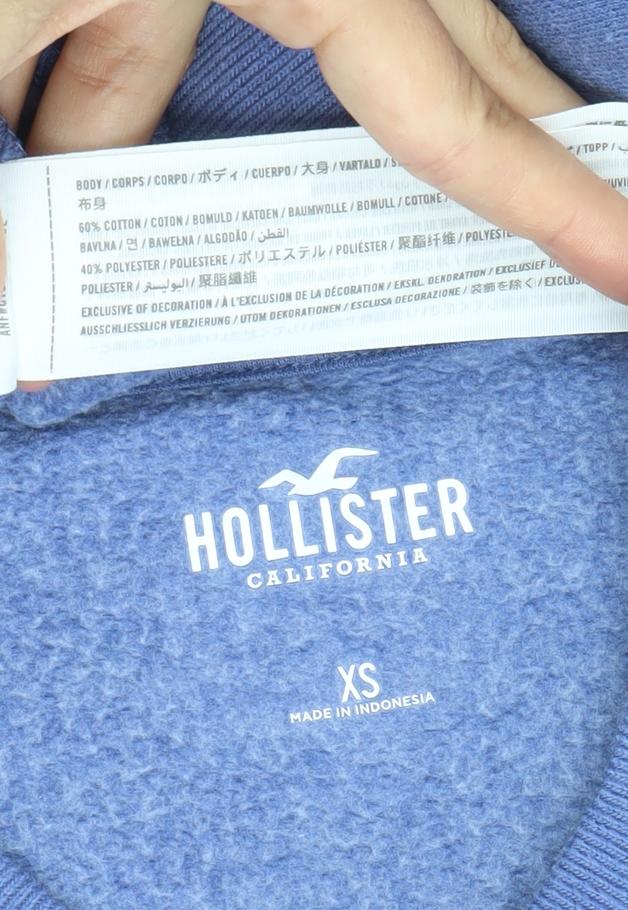 Hollister Women’s Blue XS Crew Neck Sweatshirt Cape Cod Print