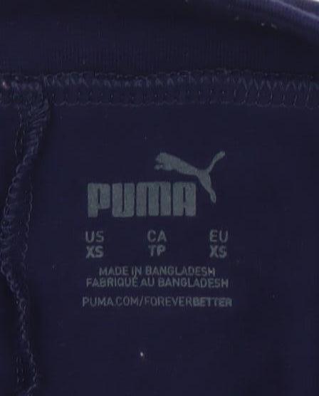Puma Womens Blue XS Slim Fit Activewear Leggings