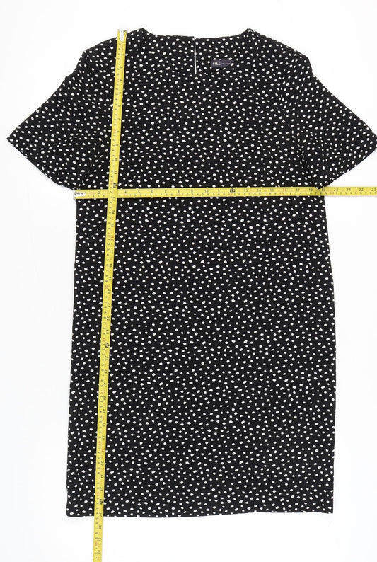 Marks and Spencer Women’s Black Polka Dot Shift Dress Size 10