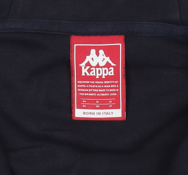Mens UK Size M Kappa Black Full Zip Hoodie