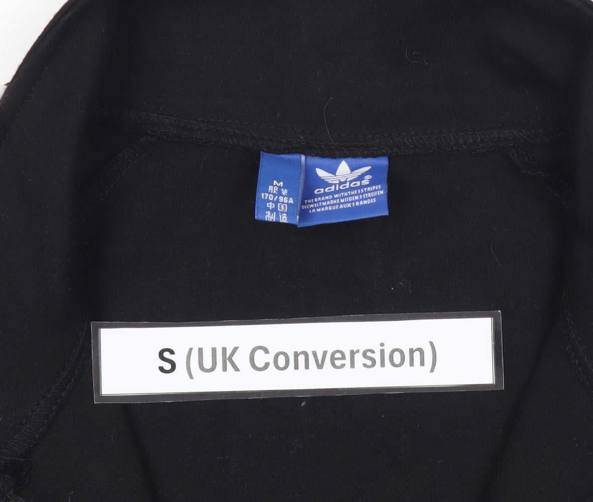 Adidas Mens Black Track Jacket Size S Cotton Full Zip Sportswear