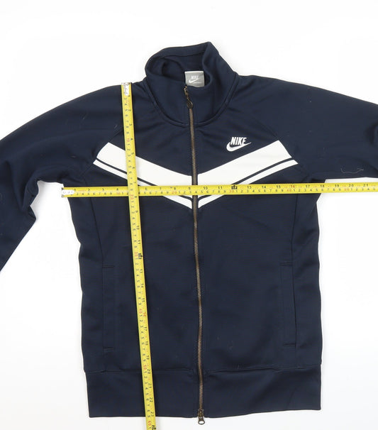 Nike Men’s Blue Track Jacket L Full Zip Sportswear Polyester