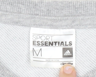 Adidas Women’s Grey Sweatshirt Medium Logo Crew Neck Long Sleeve