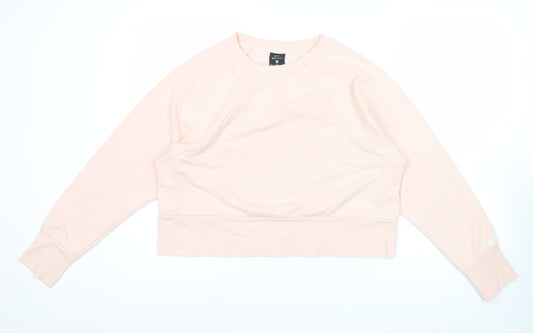 Womens UK Size M Nike Pink Pullover Sweatshirt