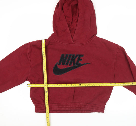 Nike Women’s Red Pullover Hoodie Small Logo Sportswear