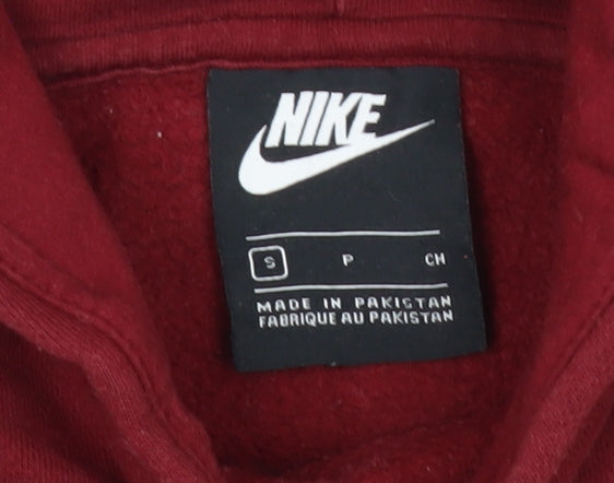 Nike Women’s Red Pullover Hoodie Small Logo Sportswear