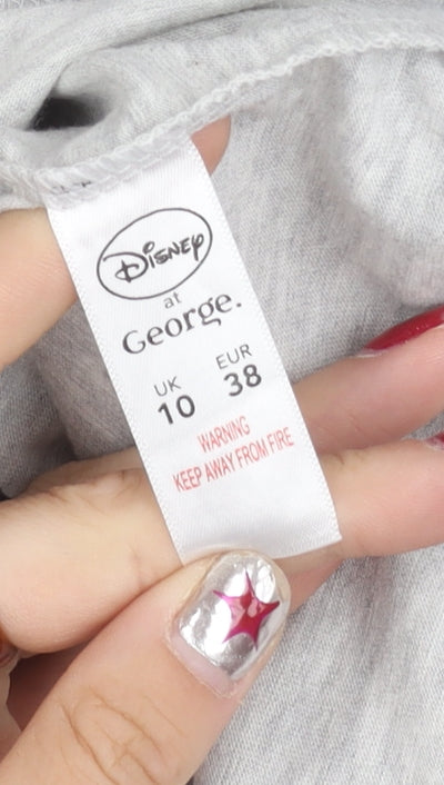 Disney at George Girls Grey Evil Queen Sequin Graphic T-Shirt UK 10 Years