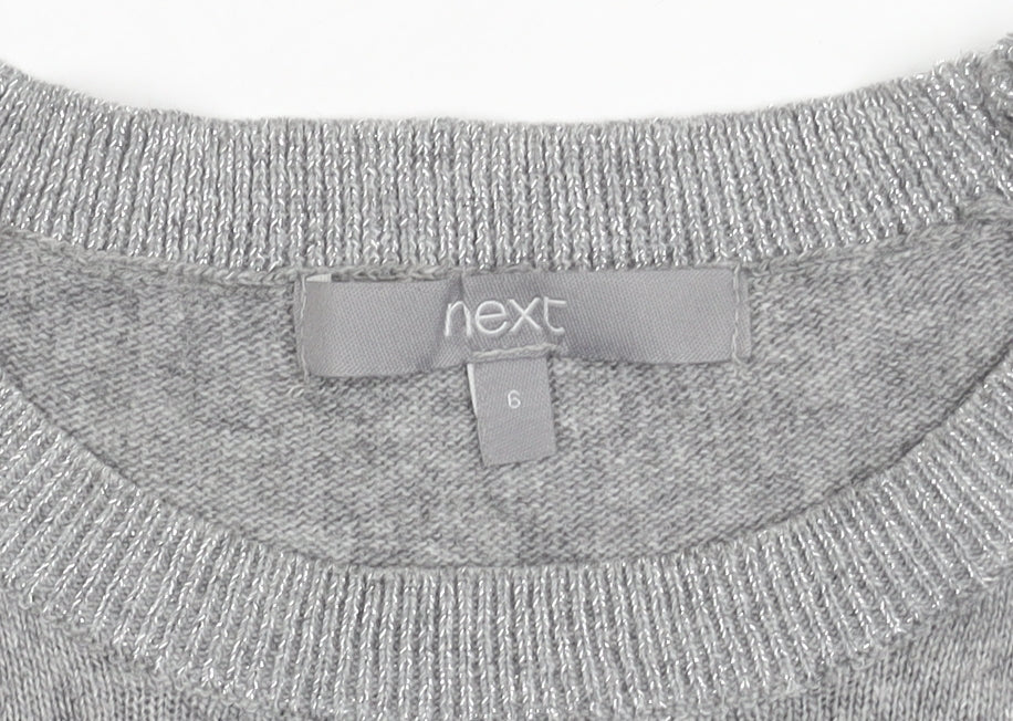 Womens UK Size 6 NEXT Grey Tunic Jumper