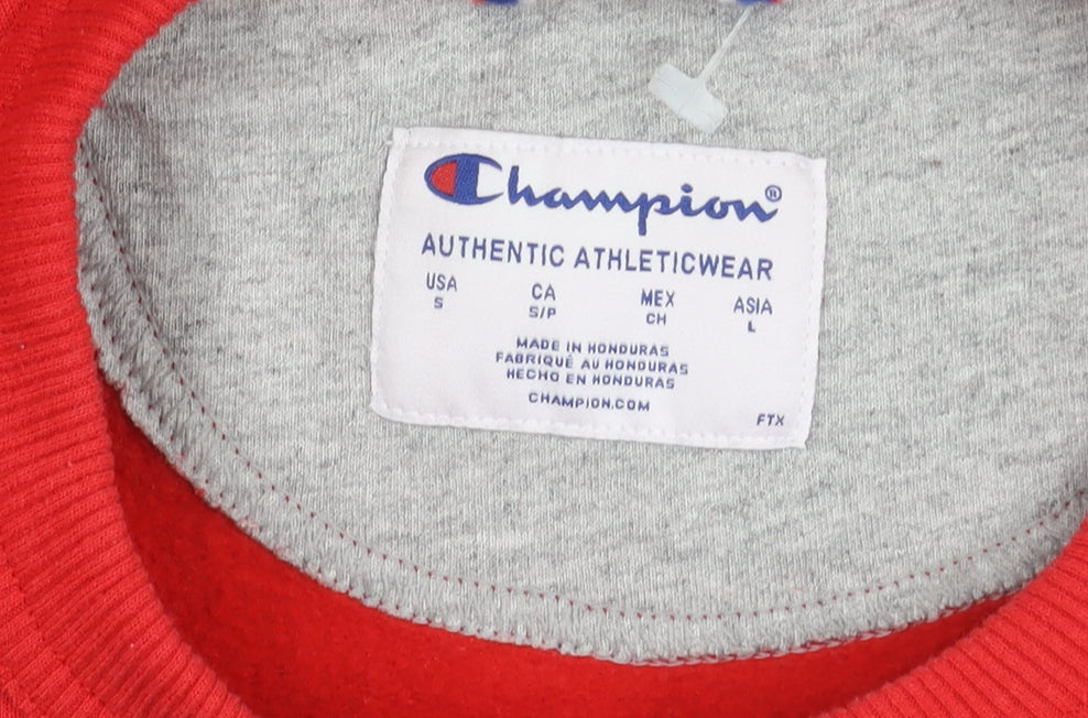Womens UK Size S Champion Red Pullover Sweatshirt