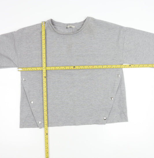 Womens UK Size 12 Zara Trafaluc Grey Pullover Jumper