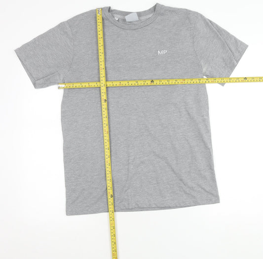 MP Men's Grey Cotton Crew Neck Short Sleeve T-Shirt Size M