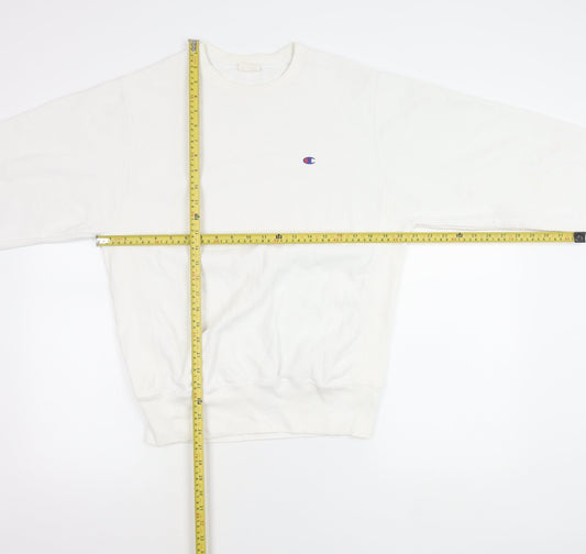 Mens UK Size S Champion White Pullover Sweatshirt