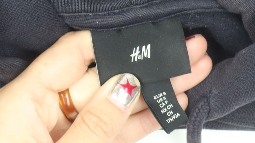 H&M Womens Black Pullover Hoodie Sweatshirt Size S Tigers Logo