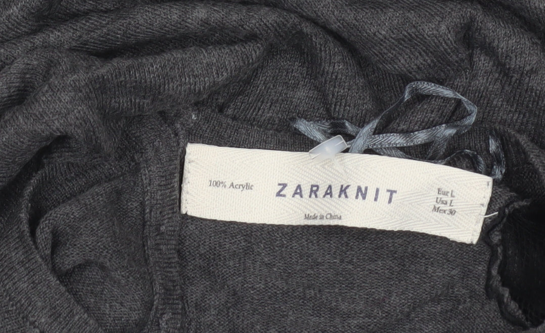 Womens UK Size 14 Zara Grey Pullover Jumper