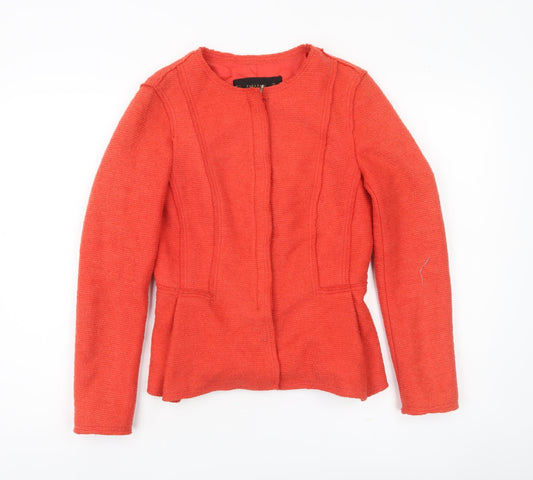 Womens UK Size S Zara Basic Red Basic Jacket