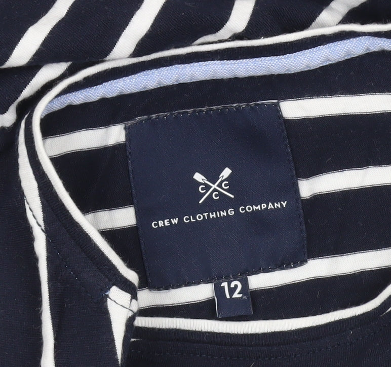 Womens UK Size 12 Crew Clothing Company Blue Basic T-Shirt
