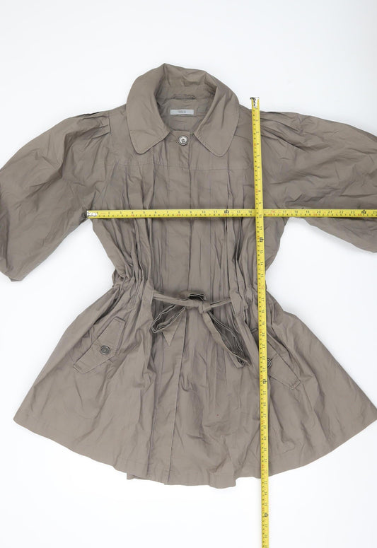 Marks & Spencer Womens Brown Coat UK 16 Trench Belted Mid-Length