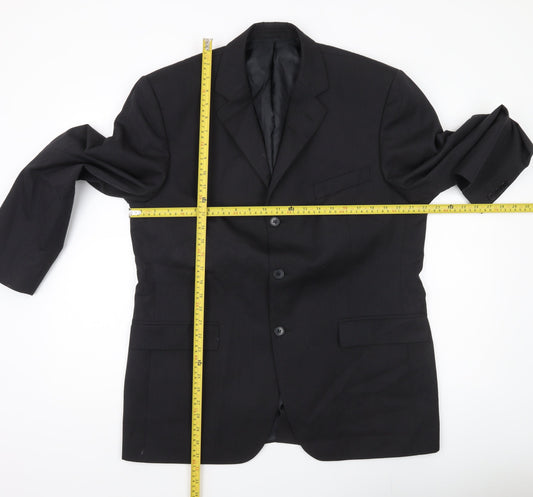 Mens UK Size 42 Burton Regular Black Suit Jacket
