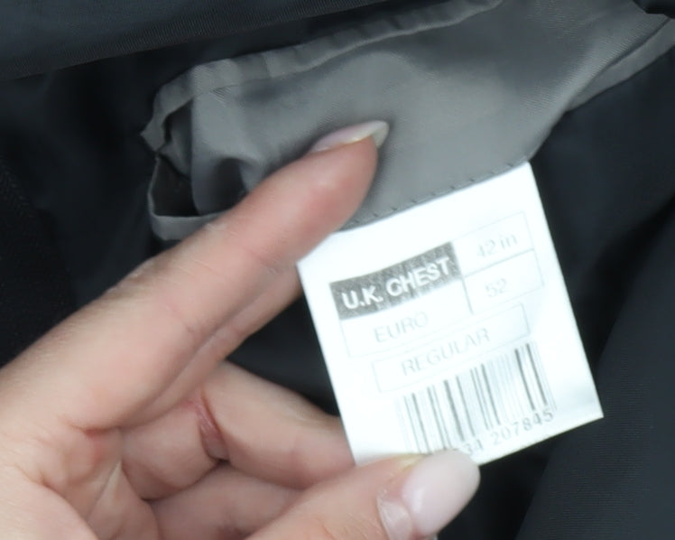 Mens UK Size 42 Burton Regular Black Suit Jacket