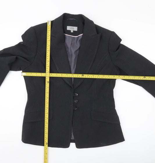 Marks and Spencer Womens Black Size 14 Regular Fit Suit Jacket