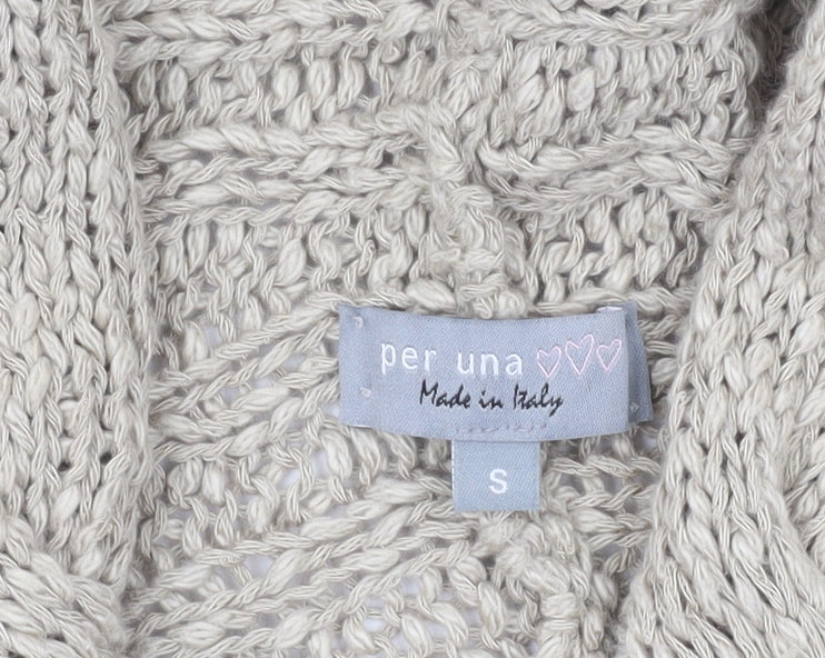 Womens UK Size S Marks and Spencer Beige Cardigan Jumper