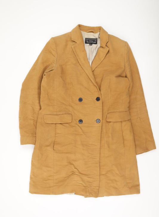 Womens UK Size 12 Mango Brown Overcoat